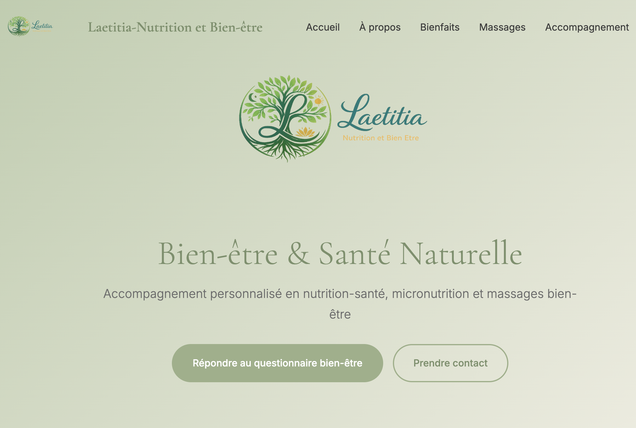 Laetitia Nutrition - Projet de développement web par Maxime Farineau, développeur web à Biarritz